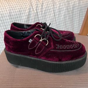 TUK Burgundy Velvet Creepers